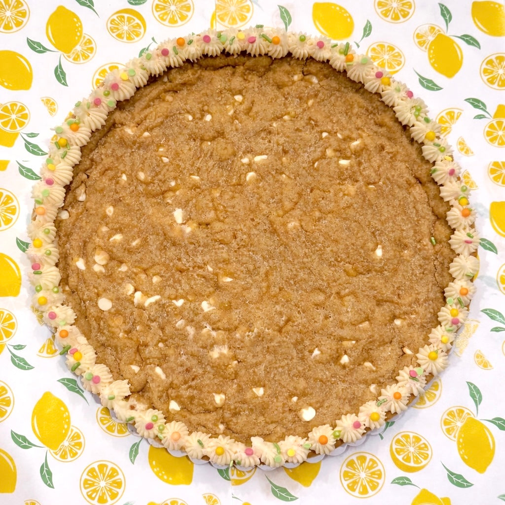White Chocolate Lemon Cookie Cake